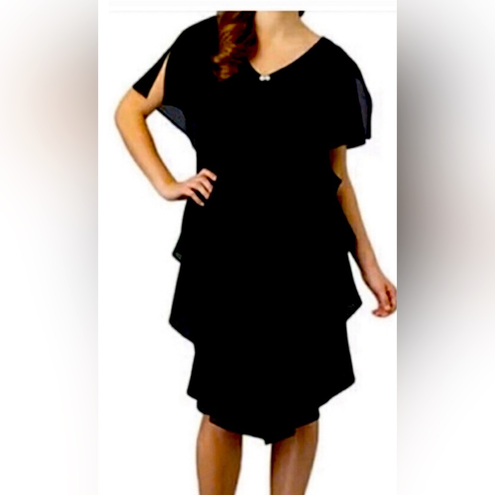 Elegant Black Layered Dress
